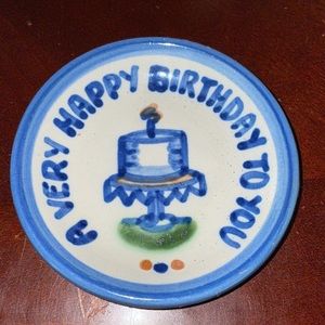 M.A. Hadley Pottery Happy BDay Mini Plate!
